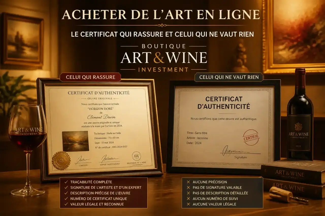 Acheter de l'art en ligne : le certificat qui rassure et celui qui ne vaut rien