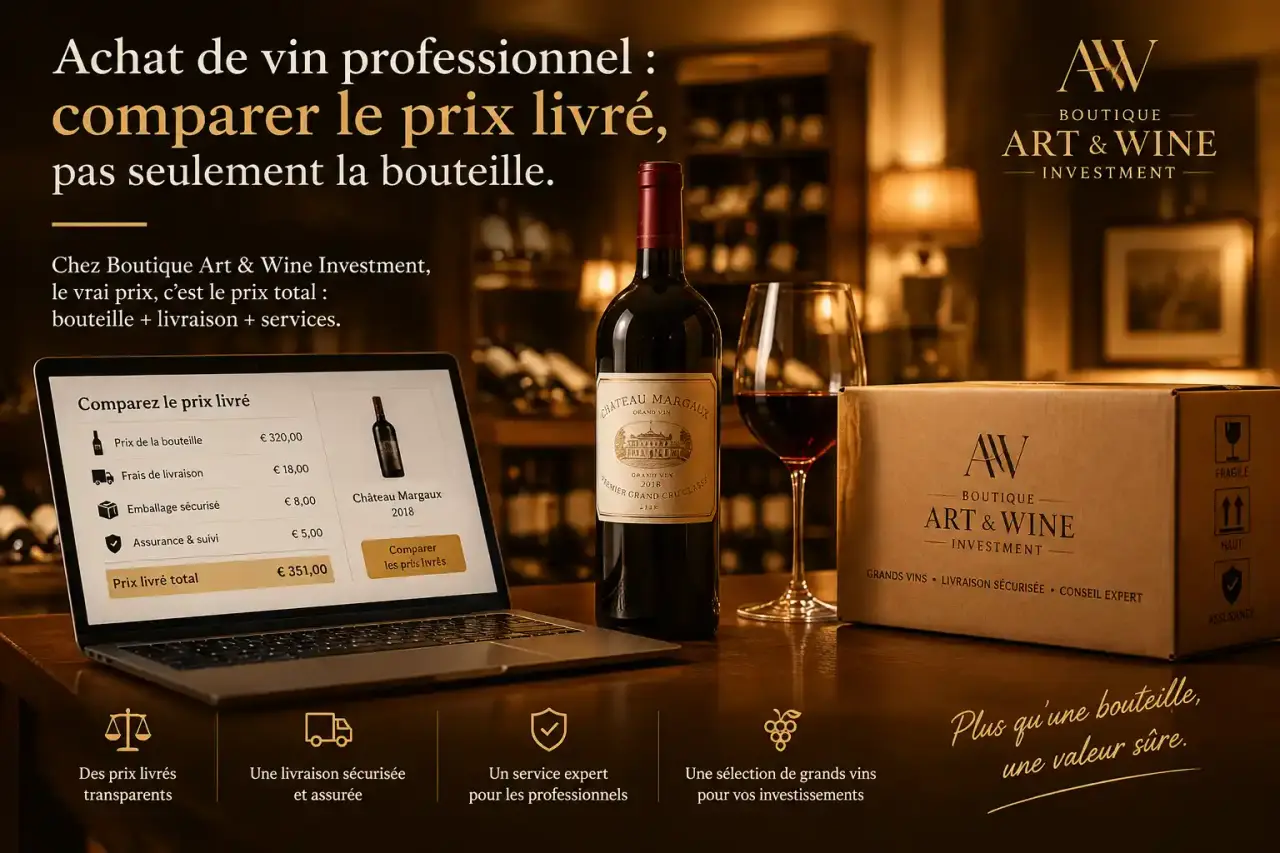 Achat de vin professionnel : comparer le prix livré, pas seulement la bouteille