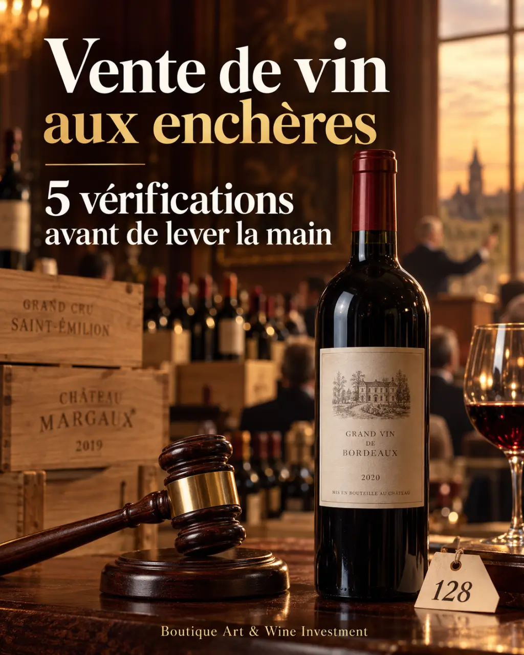 Vente de vin aux enchères : 5 vérifications avant de lever la main
