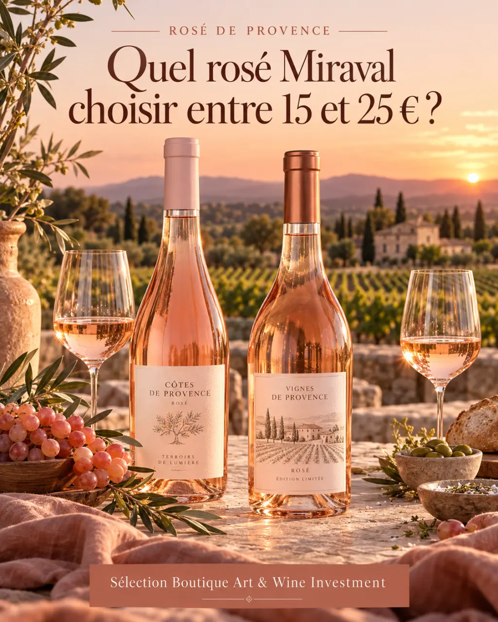 Rosé de Brad Pitt : quel Miraval choisir entre 15 et 25 euros ?