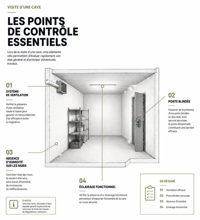 Points de contrôle pour l'achat d'une cave