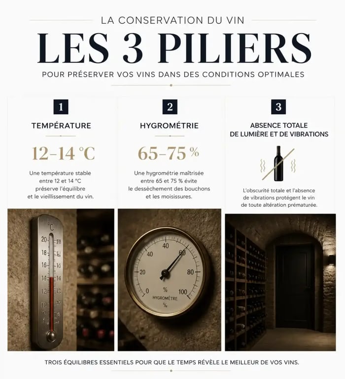Conditions idéales de conservation pour un vin prestige