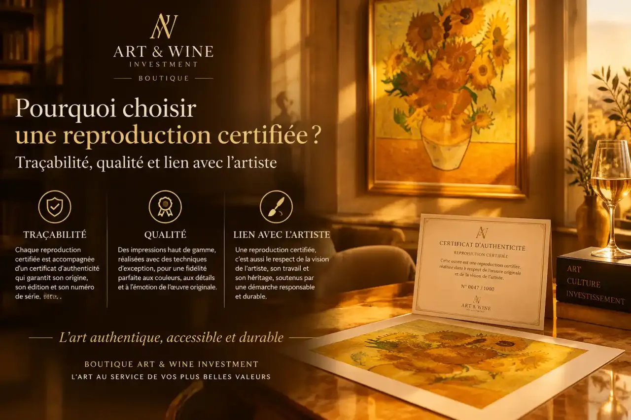Pourquoi choisir une reproduction certifiée : traçabilité, qualité et lien avec l’artiste