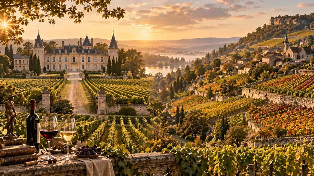 Les crus opposent deux lectures du terroir : châteaux à Bordeaux, parcelles en Bourgogne